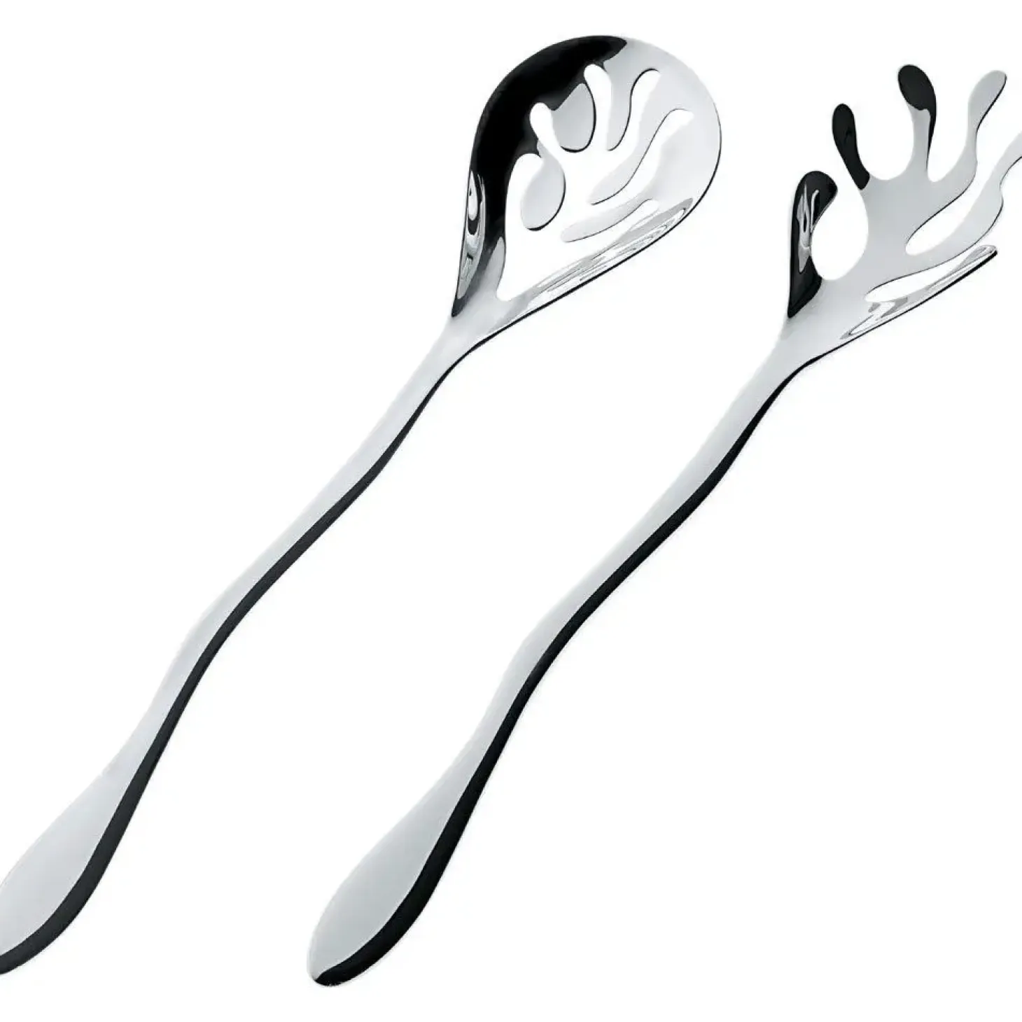 Alessi - Salatbestik - Mediterraneo - Rustfrit stål - Organisk design