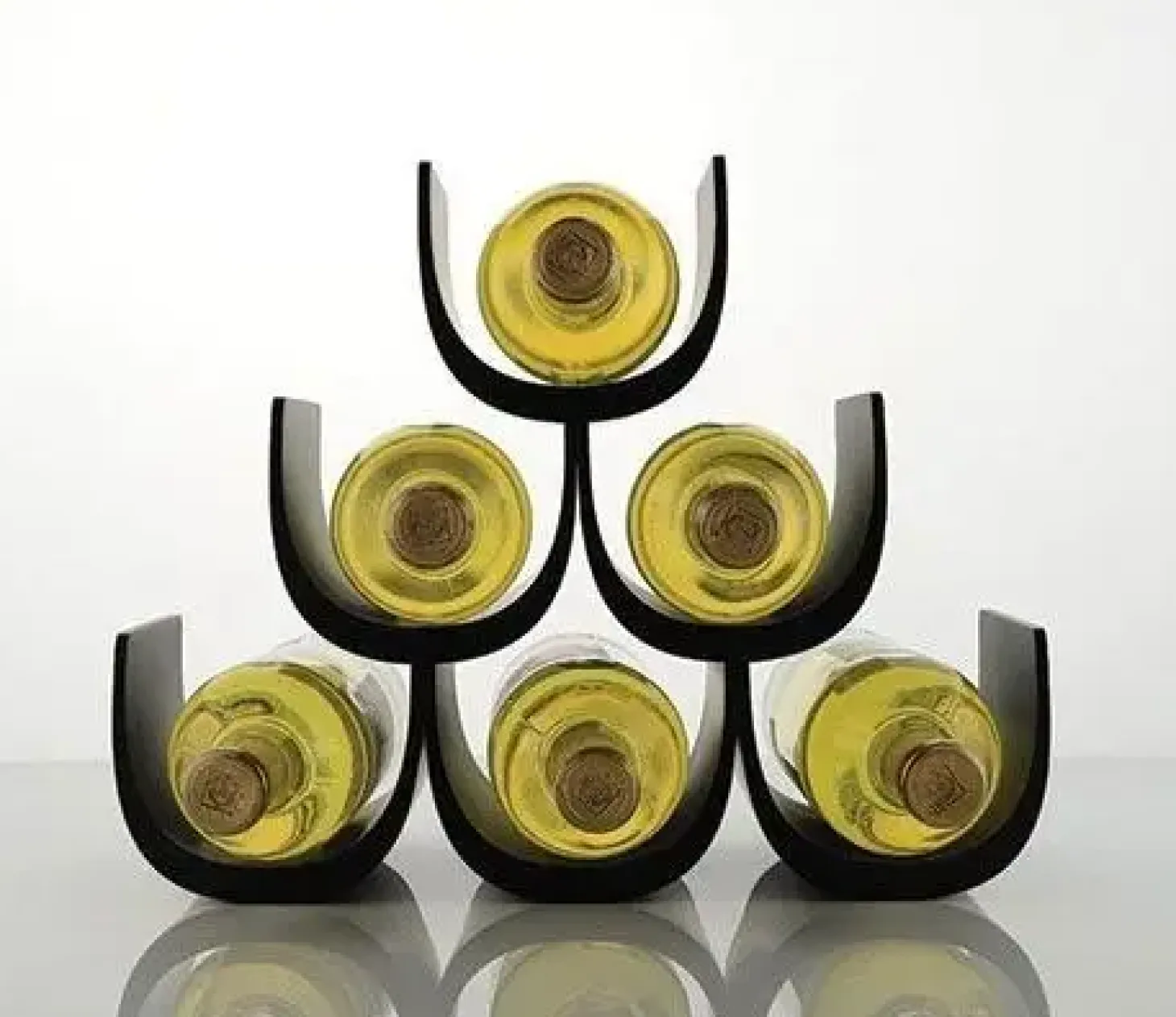 Alessi - Vinreol - Sort - Plads til 6 flasker vin