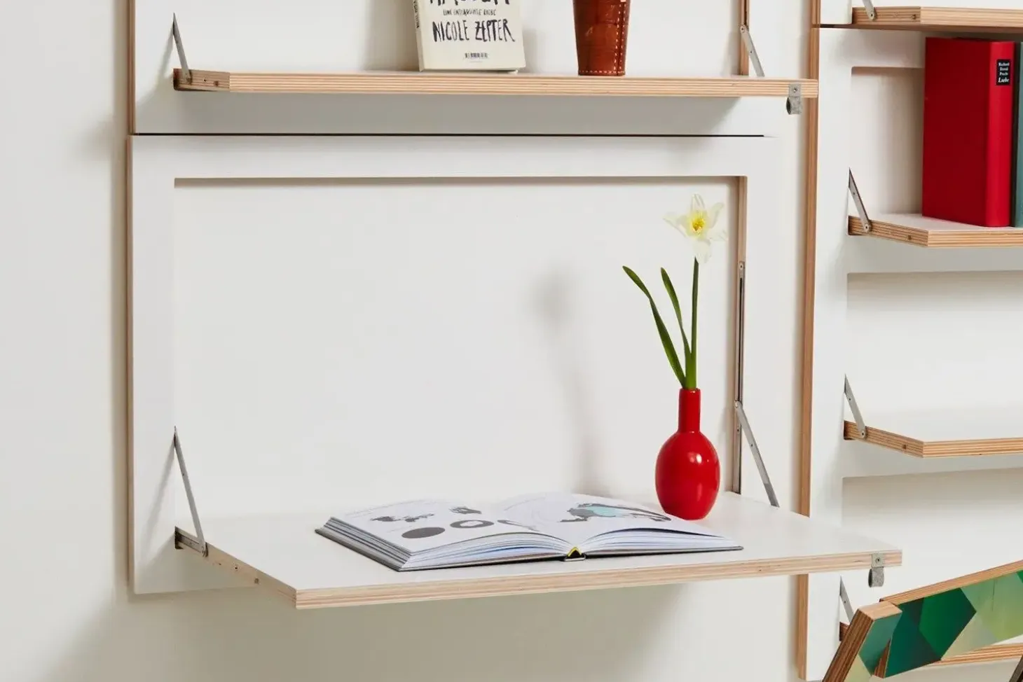 Ambivalenz - Fläpps - Vægskrivebord - Secretary - Hvid - 80x50 cm