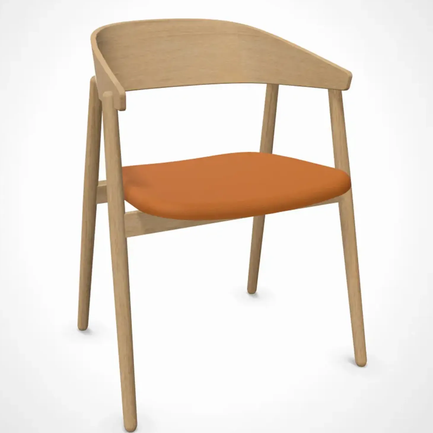 Andersen furniture - AC2 Armstol - EG Mat Lak, cognac Læder