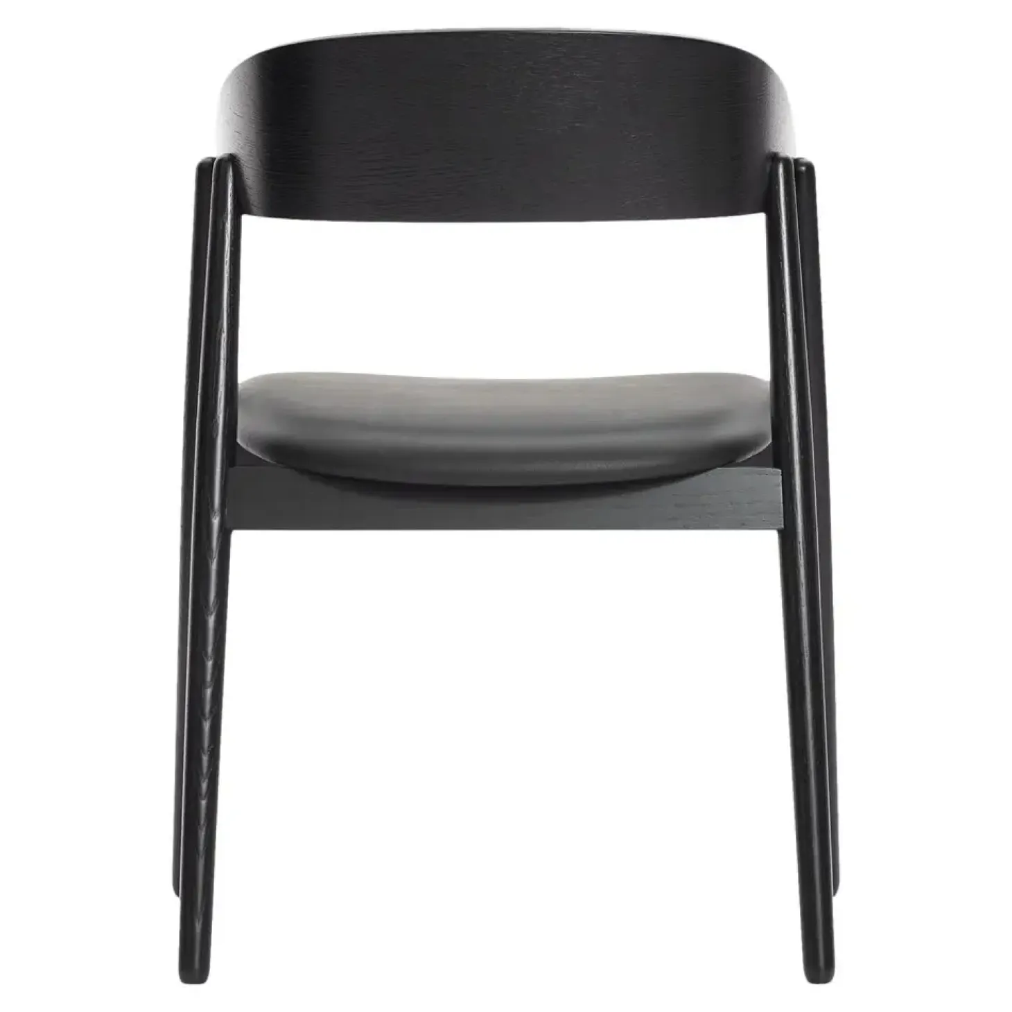 Andersen furniture - AC2 Armstol - Sort Læder, sorte ben