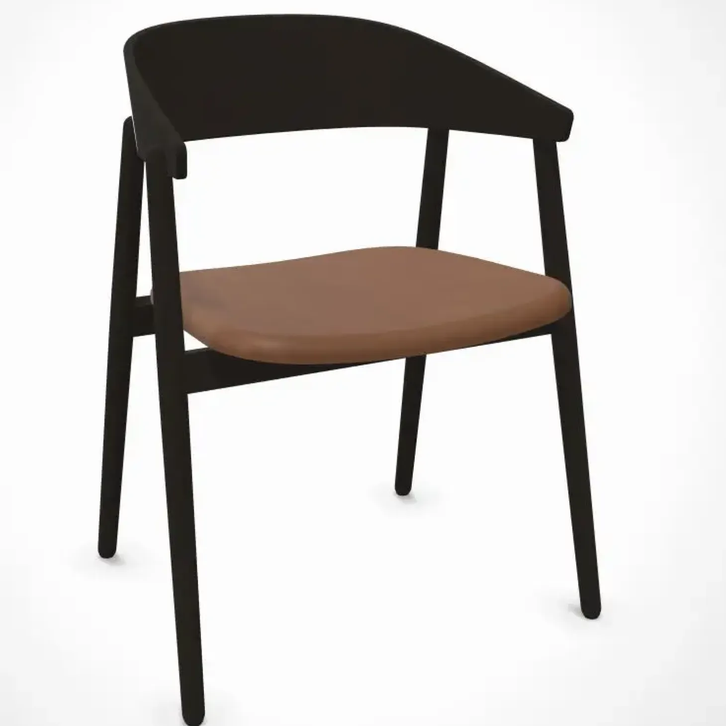 Andersen Furniture - AC2 Armstol - Bøg - Sort m. brun polstring