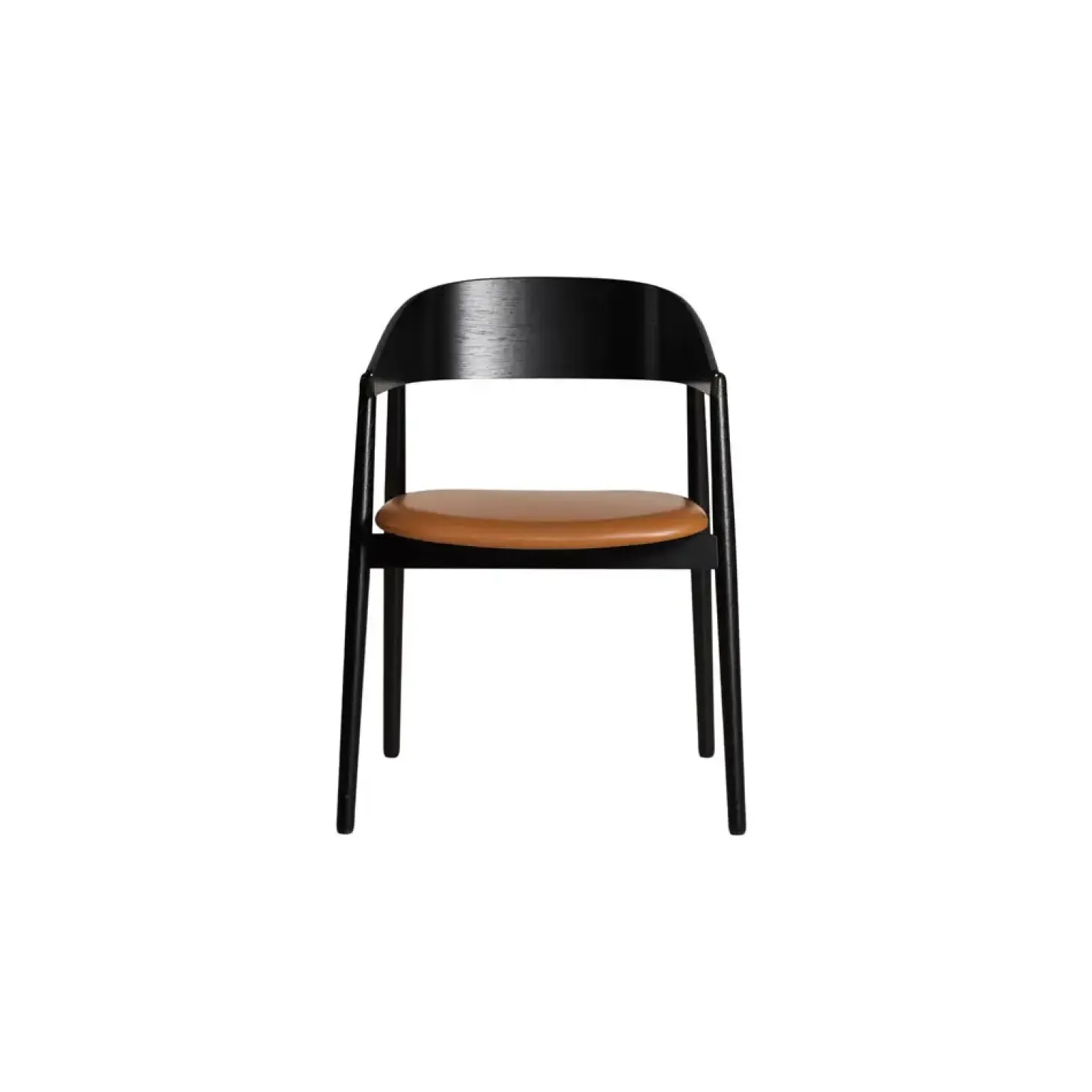 Andersen furniture - AC2 Armstol - Sort, cognac læder