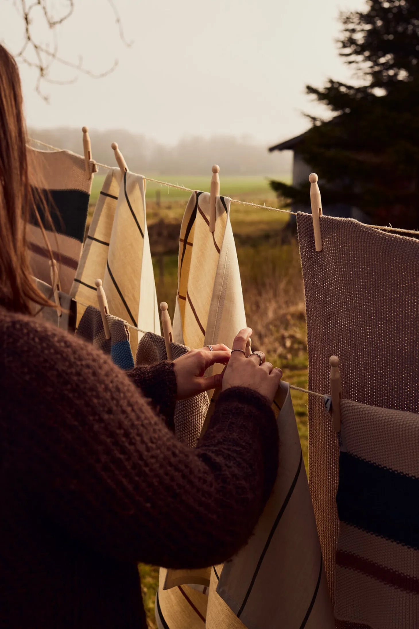 Andersen Furniture - Andersen Viskestykke - Grøn/Brun