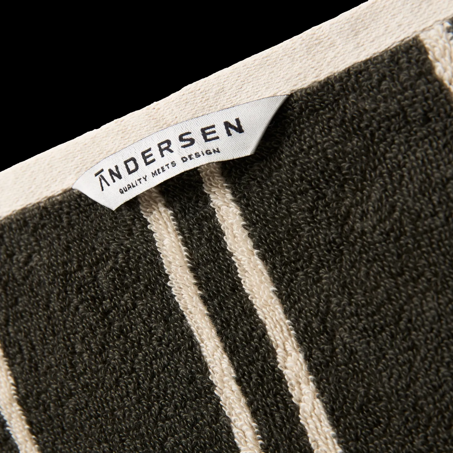 Andersen Furniture - Andersen Håndklæde - B70xL140 - Beige/Grøn