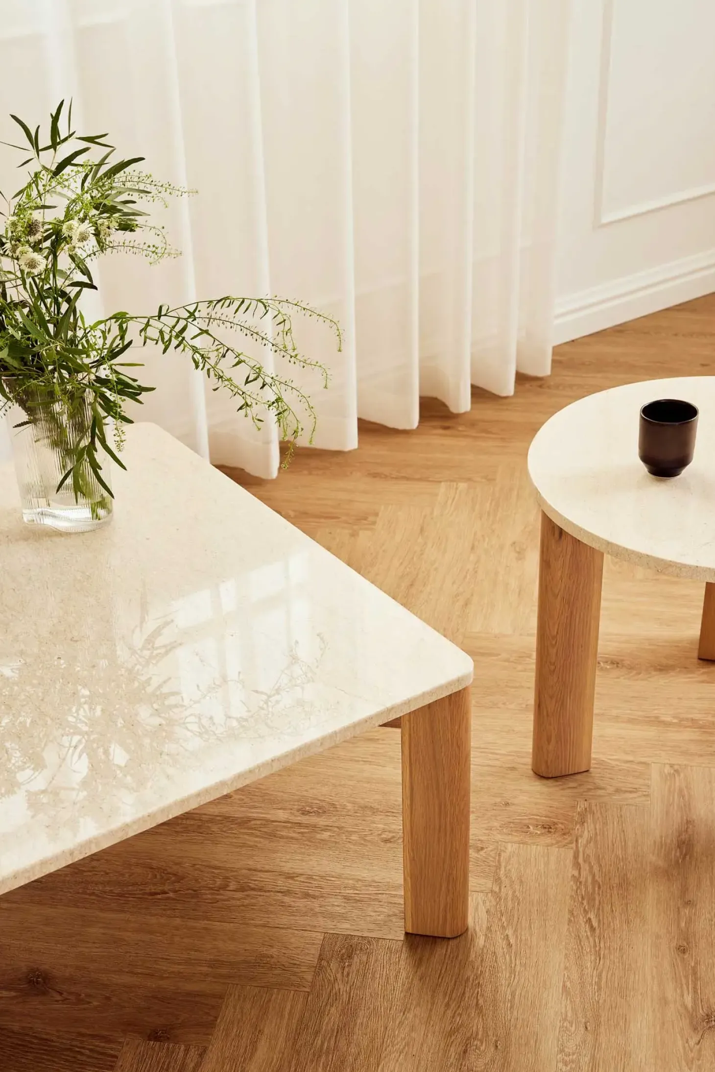 Andersen Furniture - Evoke Coffee Table - Eg/Marmor - Ø55 cm