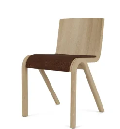 Audo Copenhagen - Ready, Dining Chair, Eg, polstret Bordeaux, Bouclé