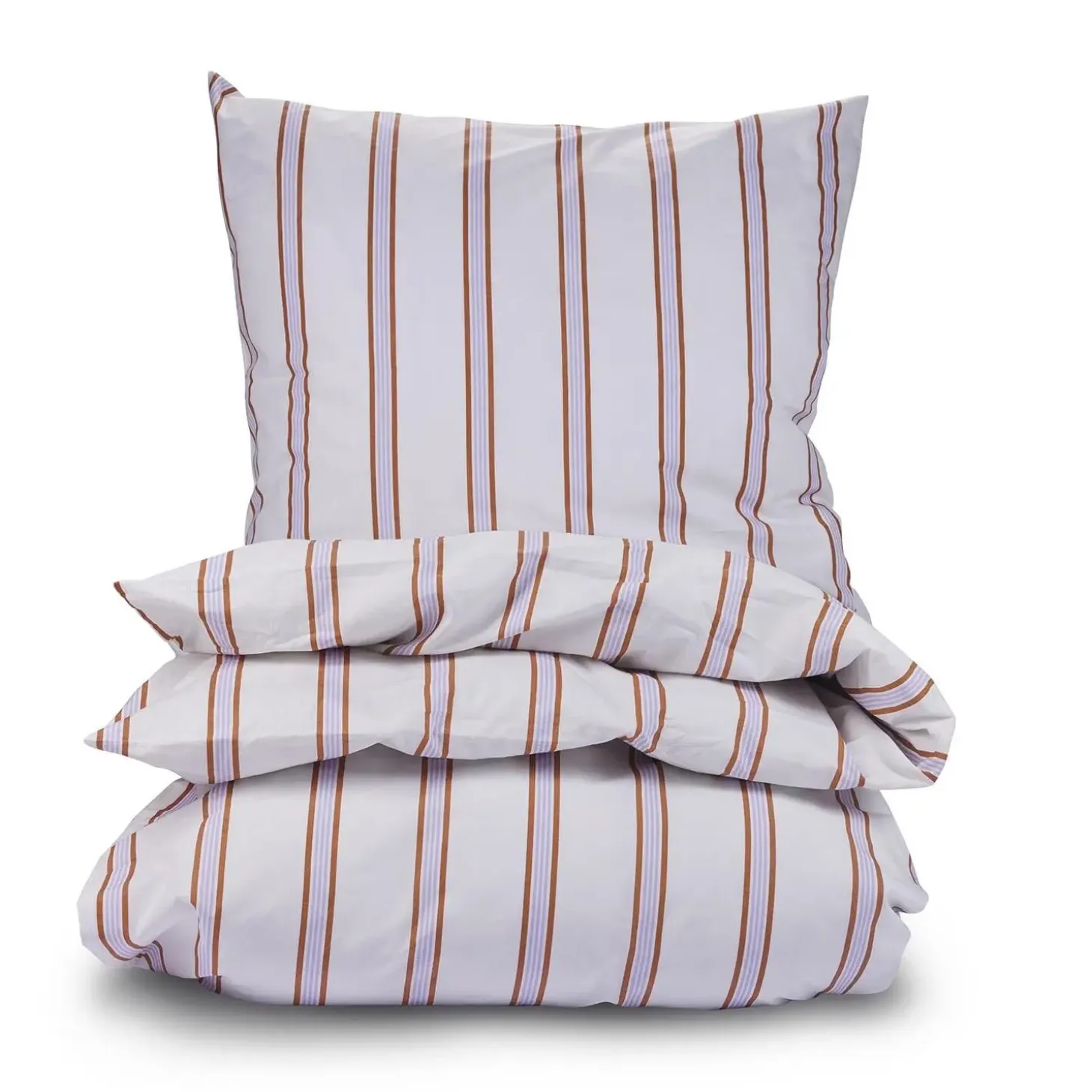 Bahne - Pin Stripe Sengetøj - Lilla, rav - 140x220