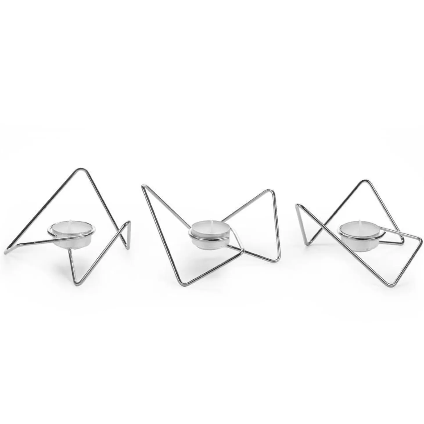 Black+Blum - Triangular "Loop" - Chrome - sæt med 3 stk
