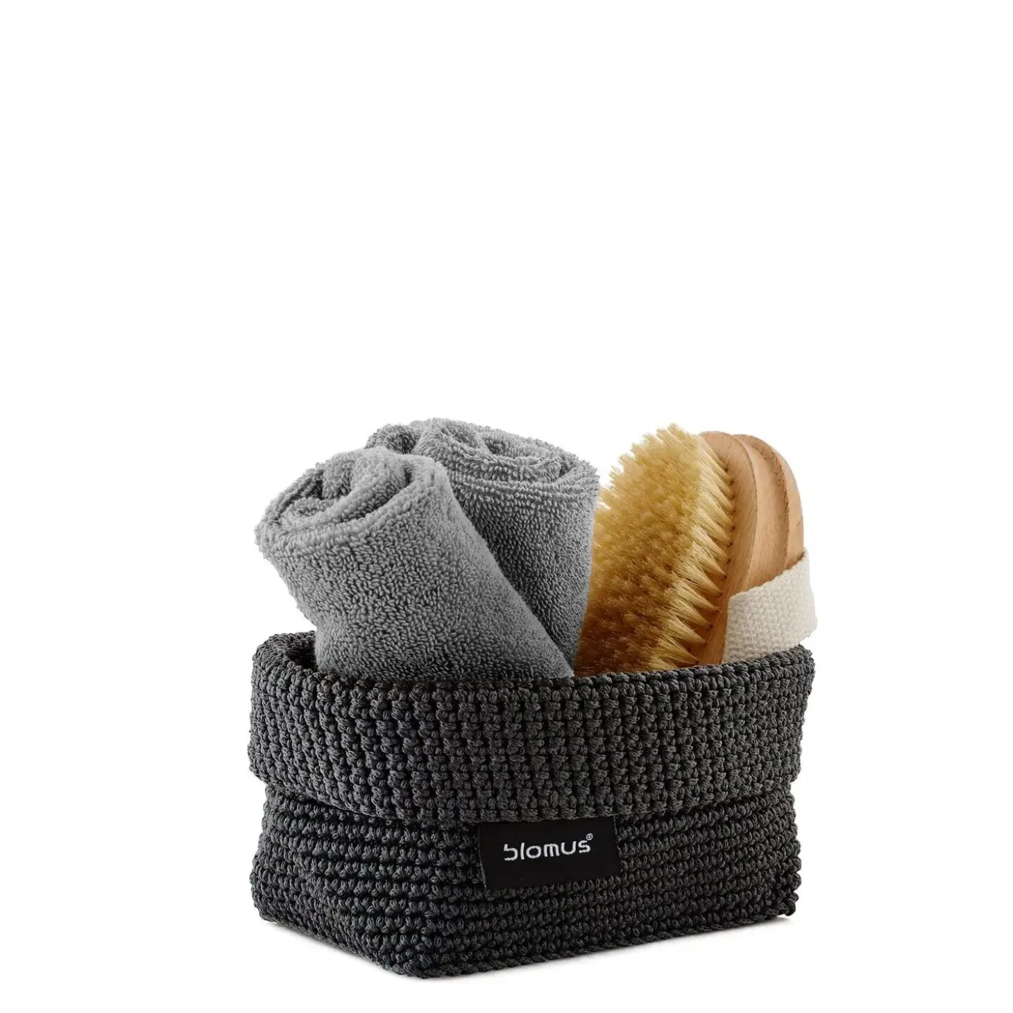 Blomus - Crochet Robe Basket - Anthracite - TELA