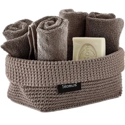 Blomus - Crochet Robe Basket - Taupe - TELA