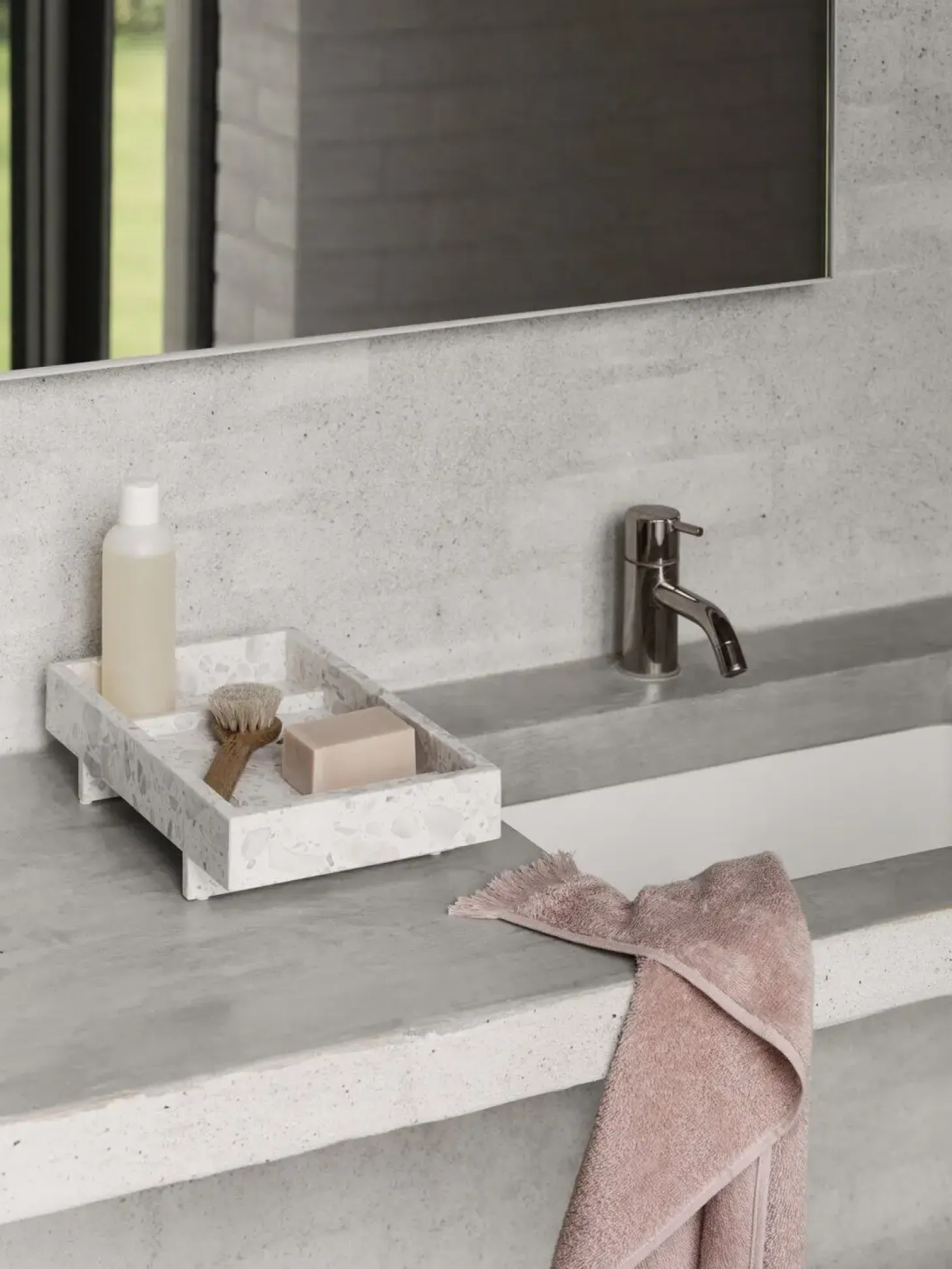 Blomus - Marble Tray - Nimbus Cloud - ABENTO - H18 x L7,5 x W30 cm