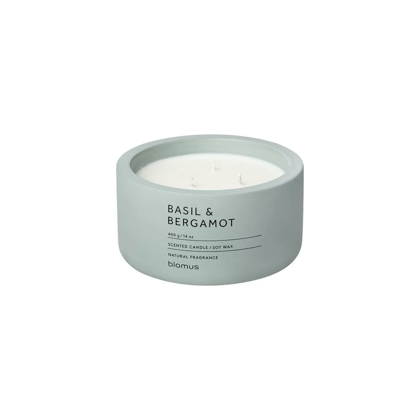 Blomus - Scented Candle - Basil & Bergamot - Pine Gray - FRAGA