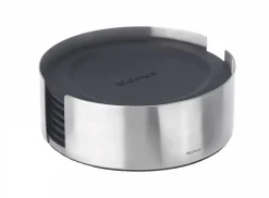 Blomus - Set of 6 Coasters - Black - LARETO