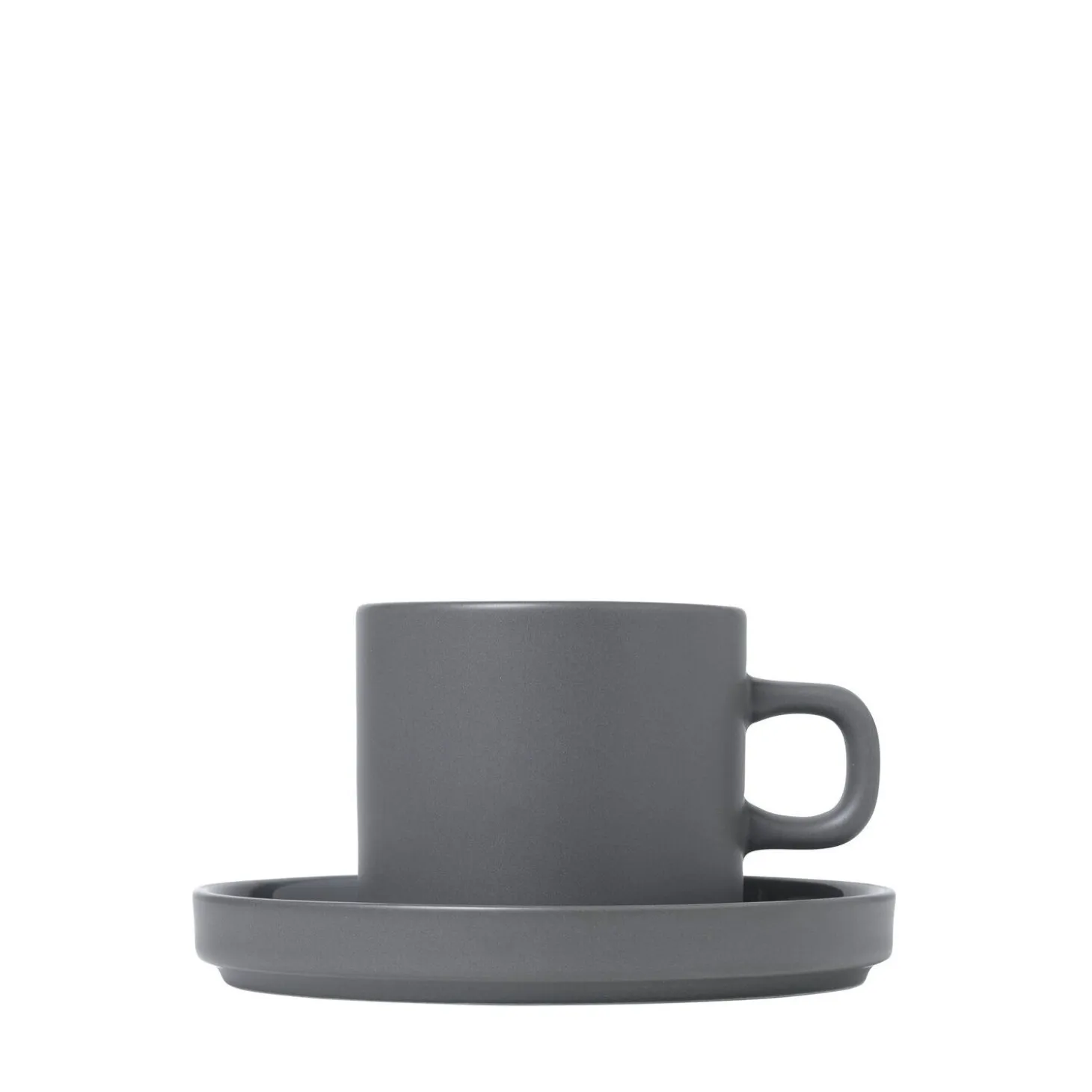 Blomus - Set of 2 Coffee Cups, 4 pcs. - Pewter - PILAR
