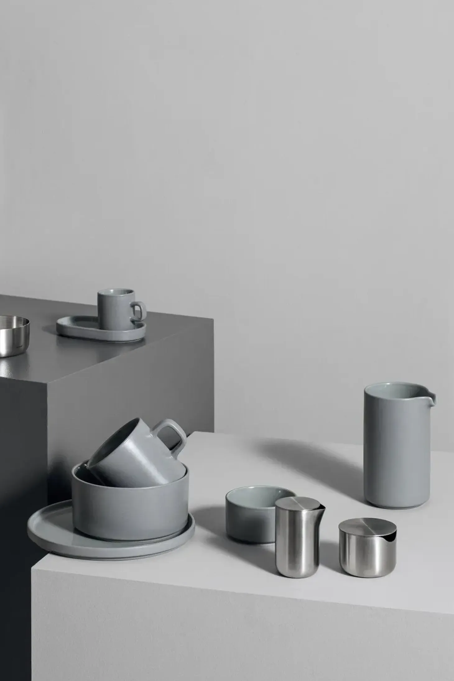 Blomus - Set of 2 Espresso Mugs - Pewter - PILAR