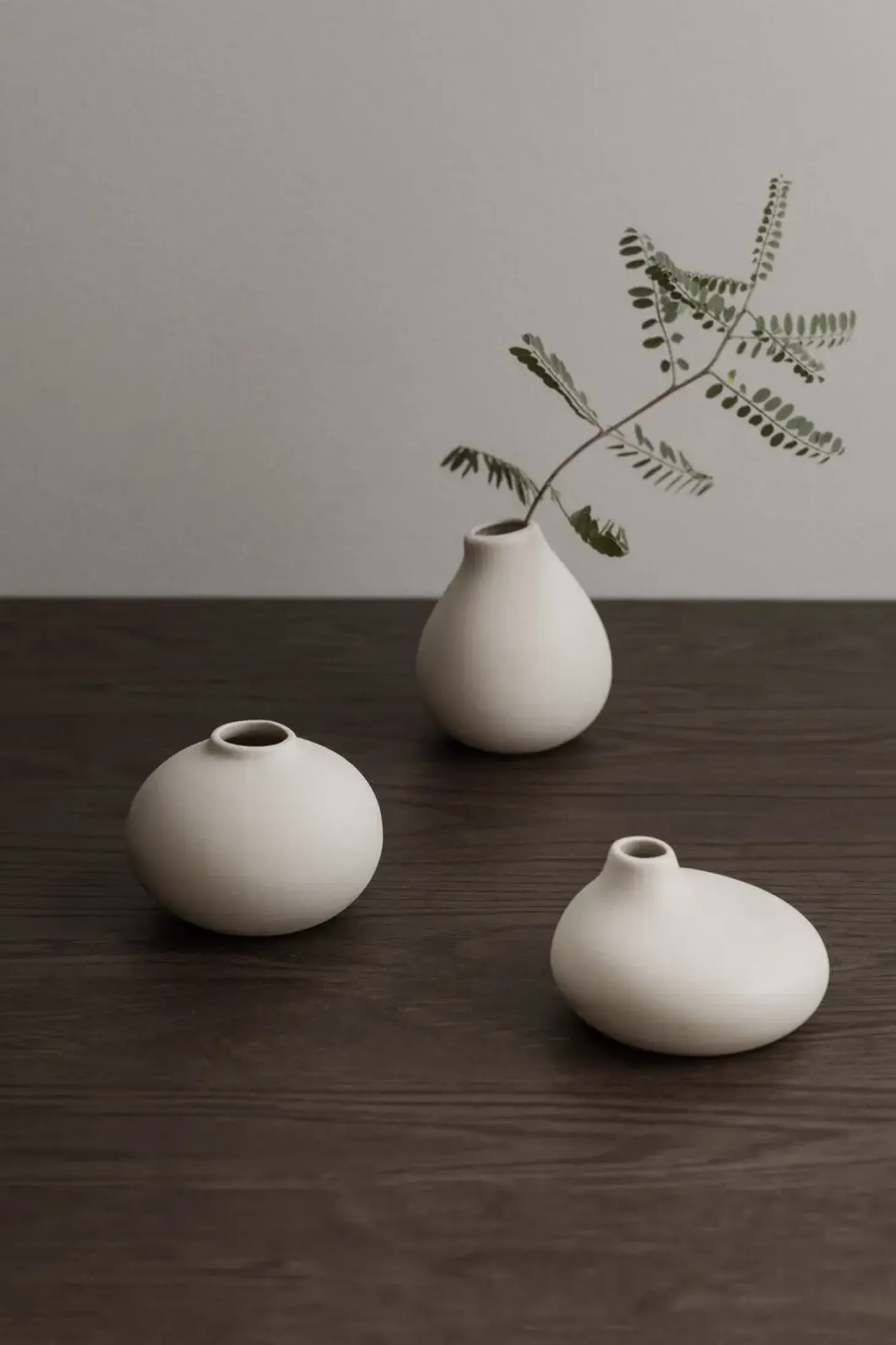 Blomus - Set of 3 Vases - 3 x White - NONA