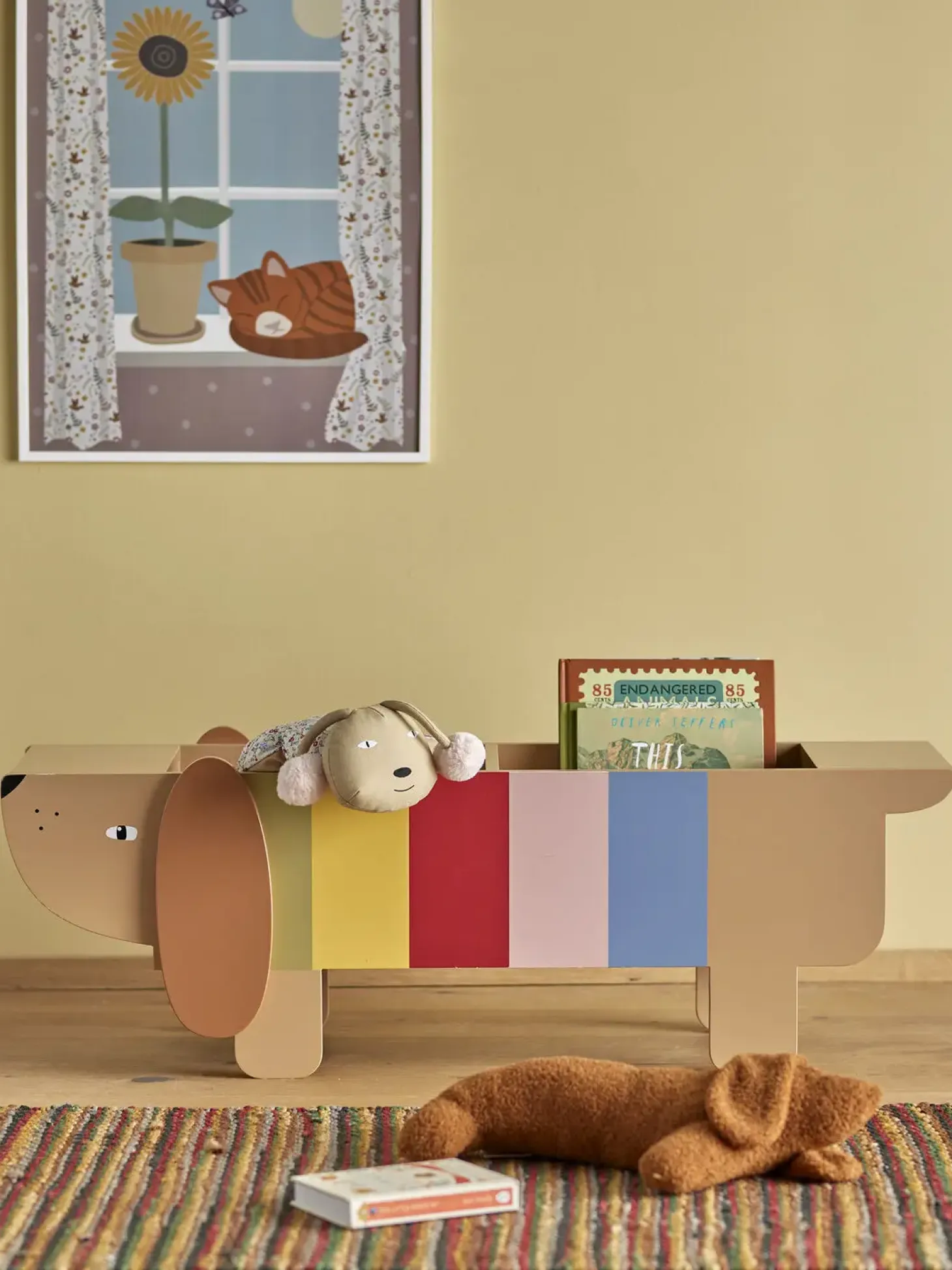 Bloomingville - Charlie Bogkasse, Brun, 108x32x37 cm