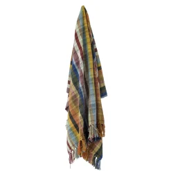 Bloomingville - Elmy Plaid, Orange, Genanvendt Bomuld