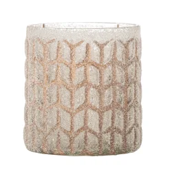 Bloomingville - Esther Fyrfadsstage, Rosa, Genanvendt Glas