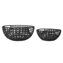 Bloomingville - Joane Kurv, Sort, Rattan