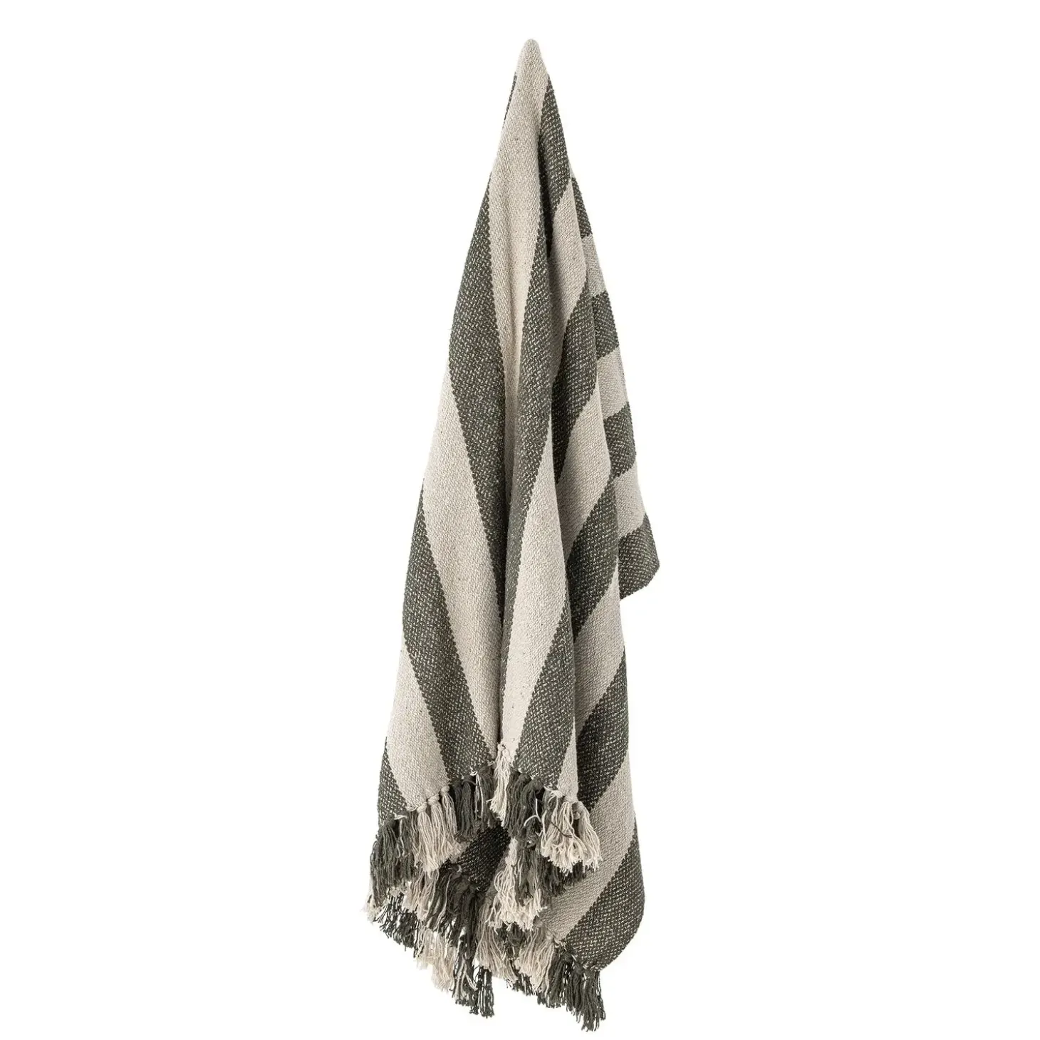 Bloomingville - Jodina Plaid, Grøn, Genanvendt Bomuld