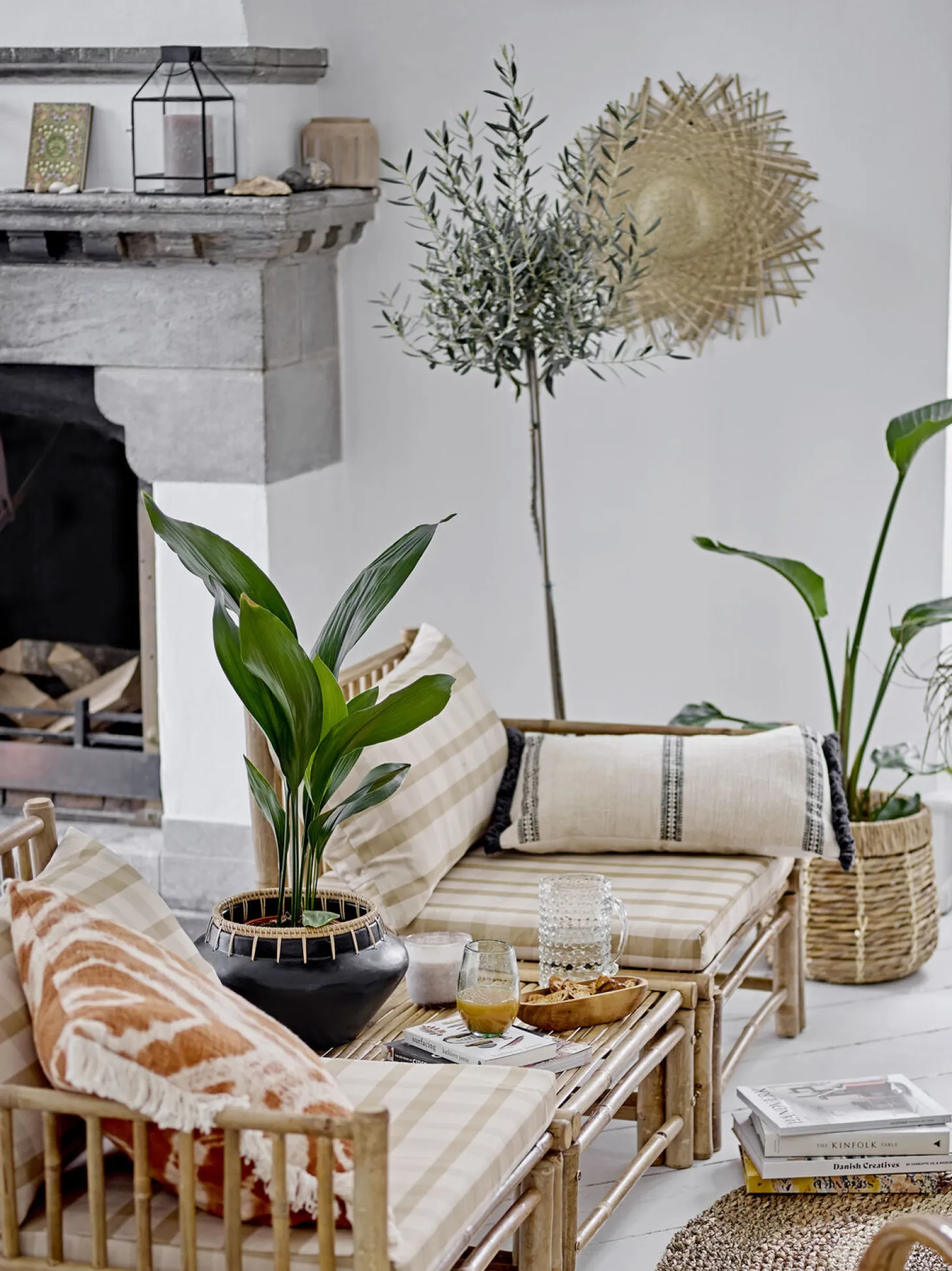 Bloomingville - Korfu Modul Sofa Højre Hjørne, Natur, Bambus
