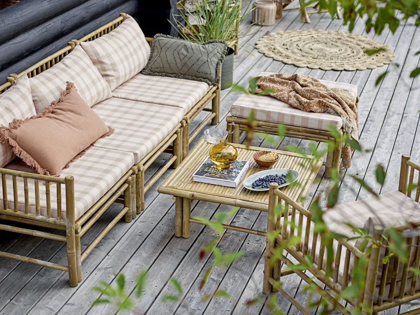 Bloomingville - Korfu Modul Sofa Venstre Hjørne, Natur, Bambus