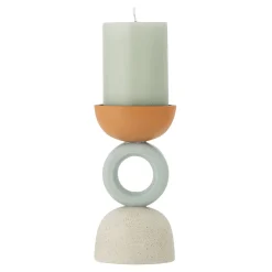 Bloomingville - Loretta Lysestage, Orange, Polyresin