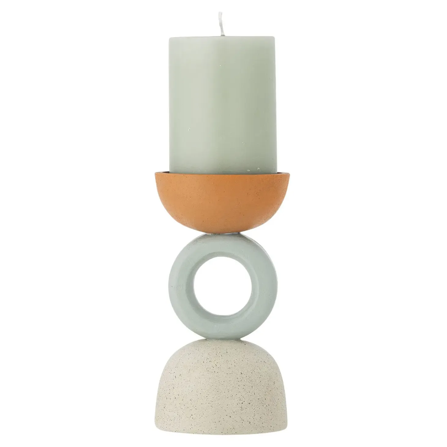 Bloomingville - Loretta Lysestage, Orange, Polyresin