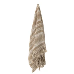 Bloomingville - Marmi Plaid, Brun, Genanvendt Bomuld