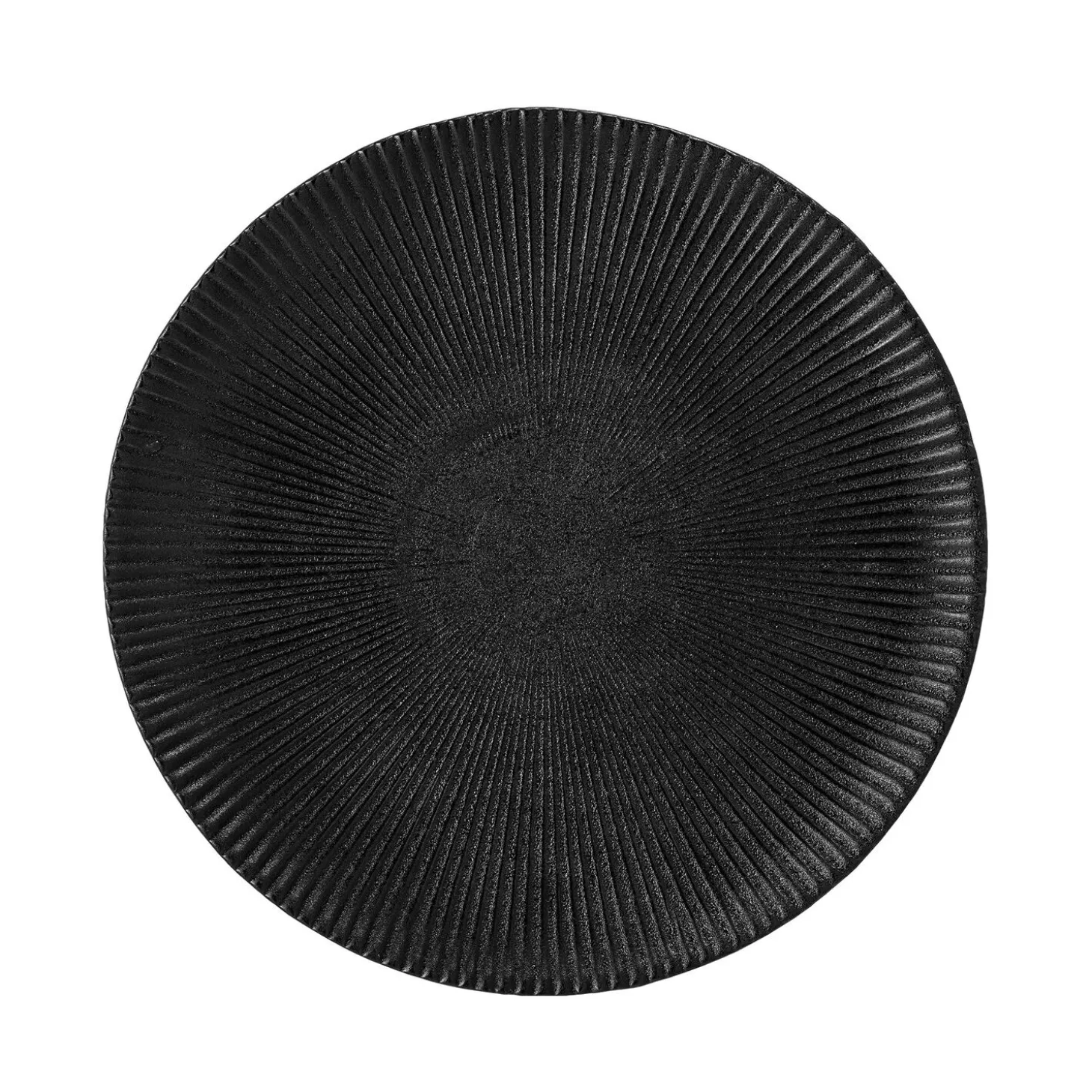 Bloomingville - Neri Tallerken, Sort, Stentøj - Ø23 cm