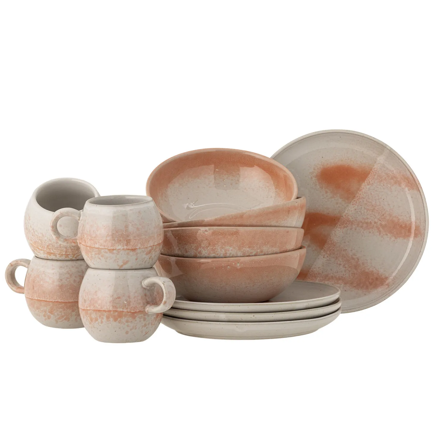 Bloomingville - Paula Morgenmadssæt, Orange, Stentøj