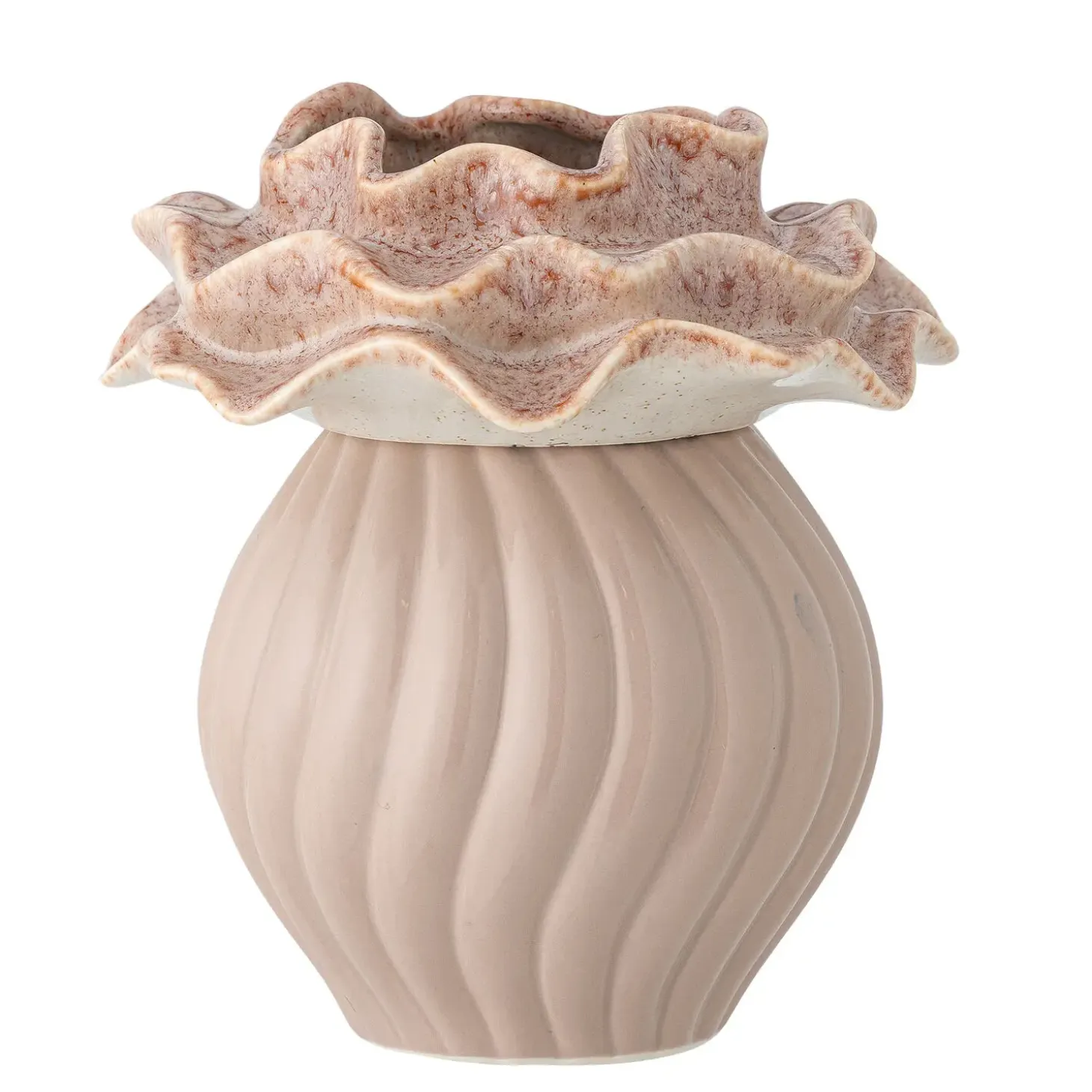Bloomingville - Petalia Vase, Rosa, Stentøj
