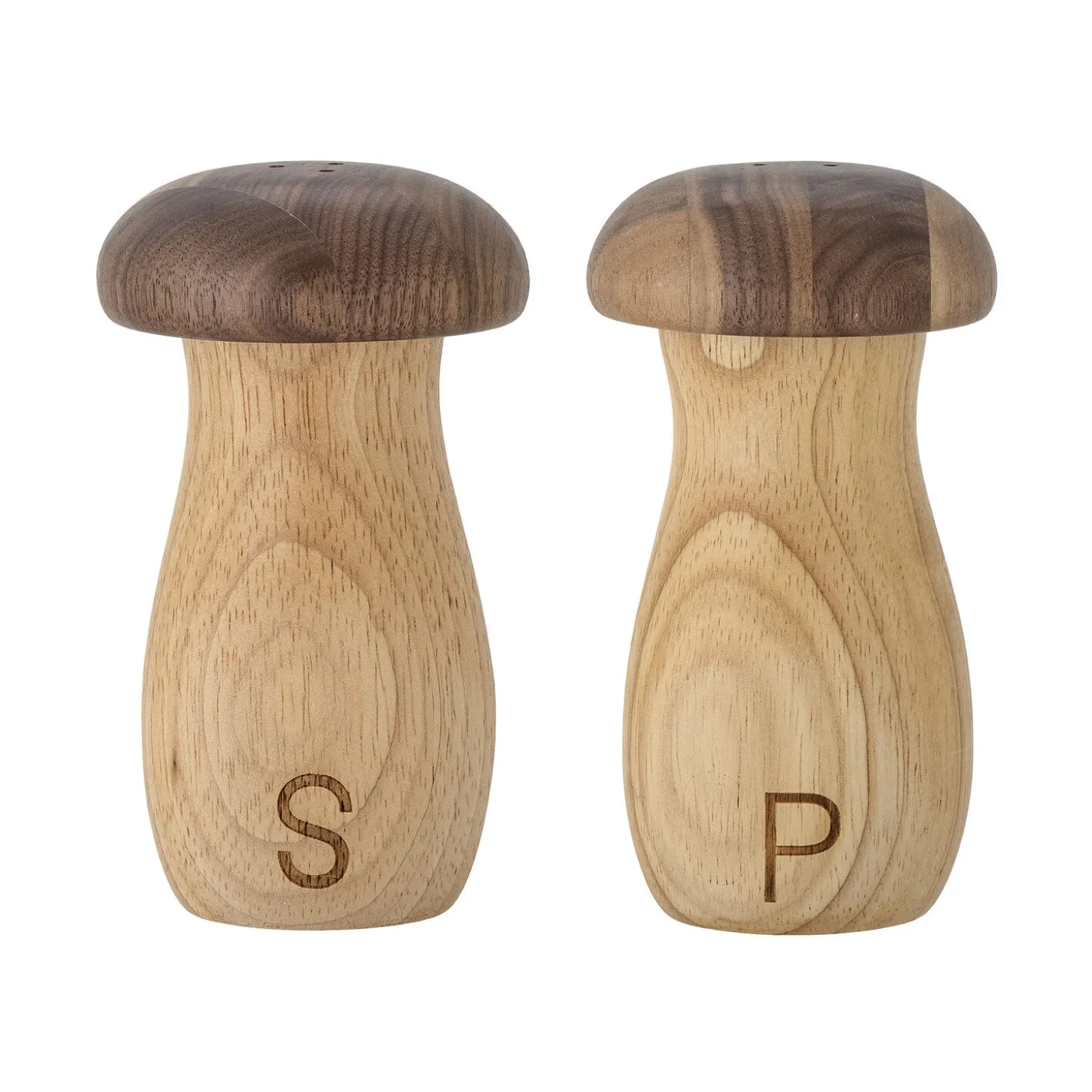 Bloomingville - Rahim Salt & Peber Set, Brun, Gummitræ