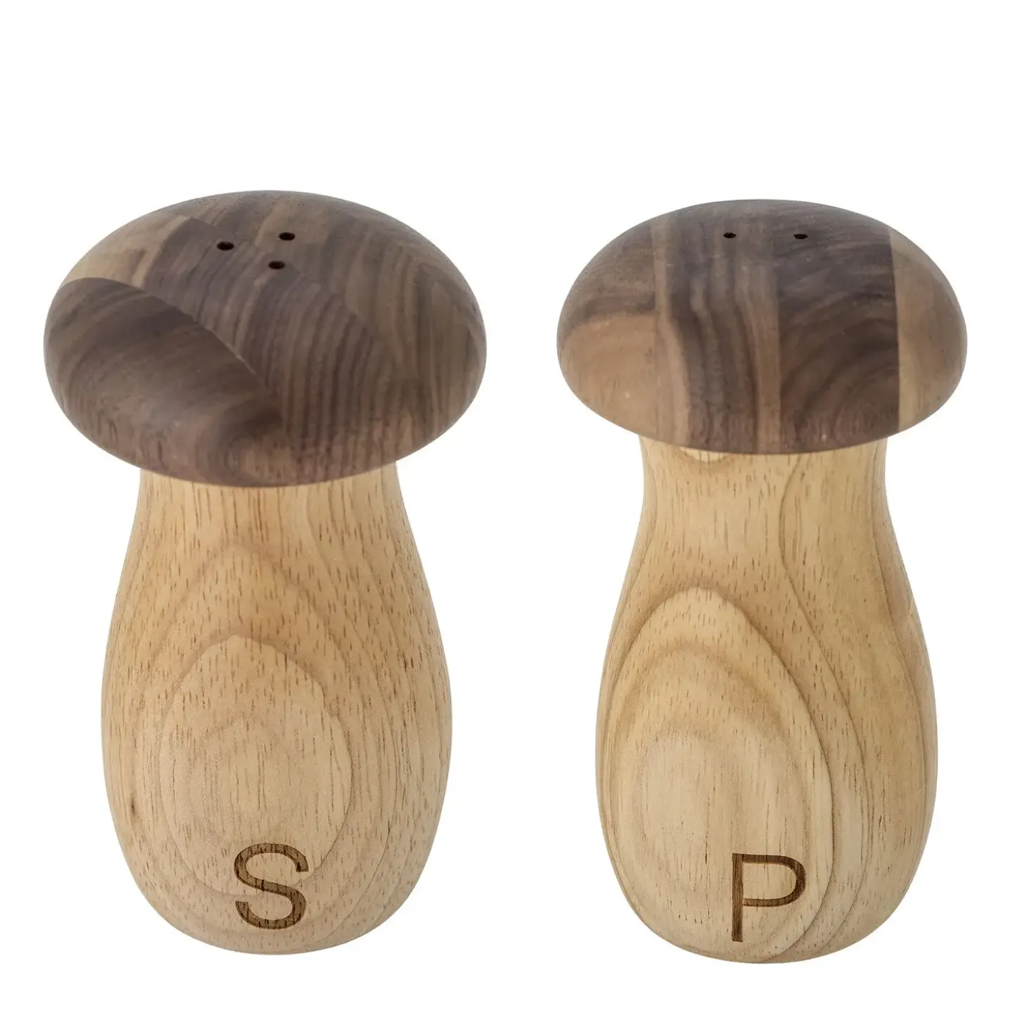 Bloomingville - Rahim Salt & Peber Set, Brun, Gummitræ