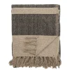 Bloomingville - Temi Plaid, Sort, Genanvendt Bomuld