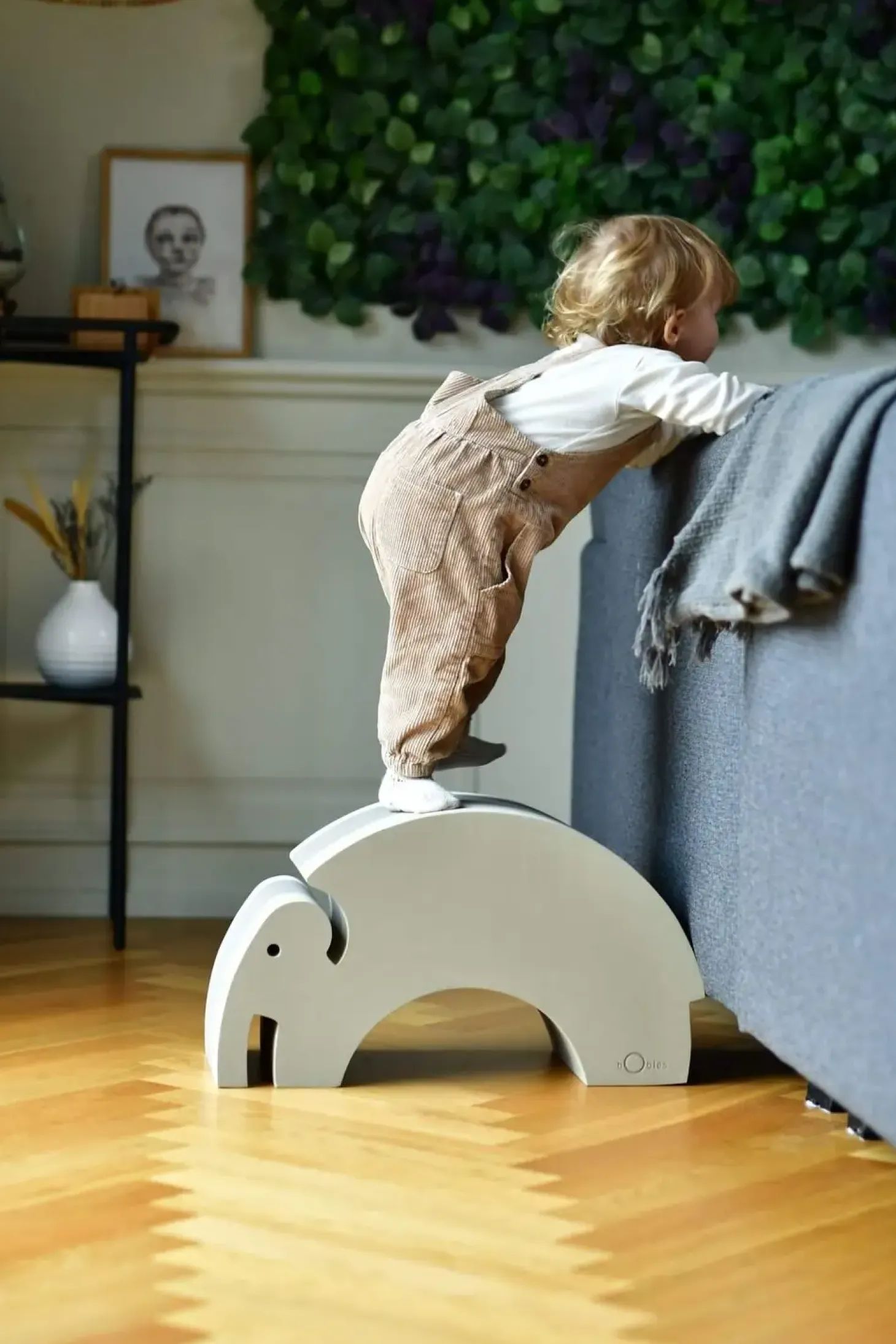 Bobles - Elefant L Sand grey