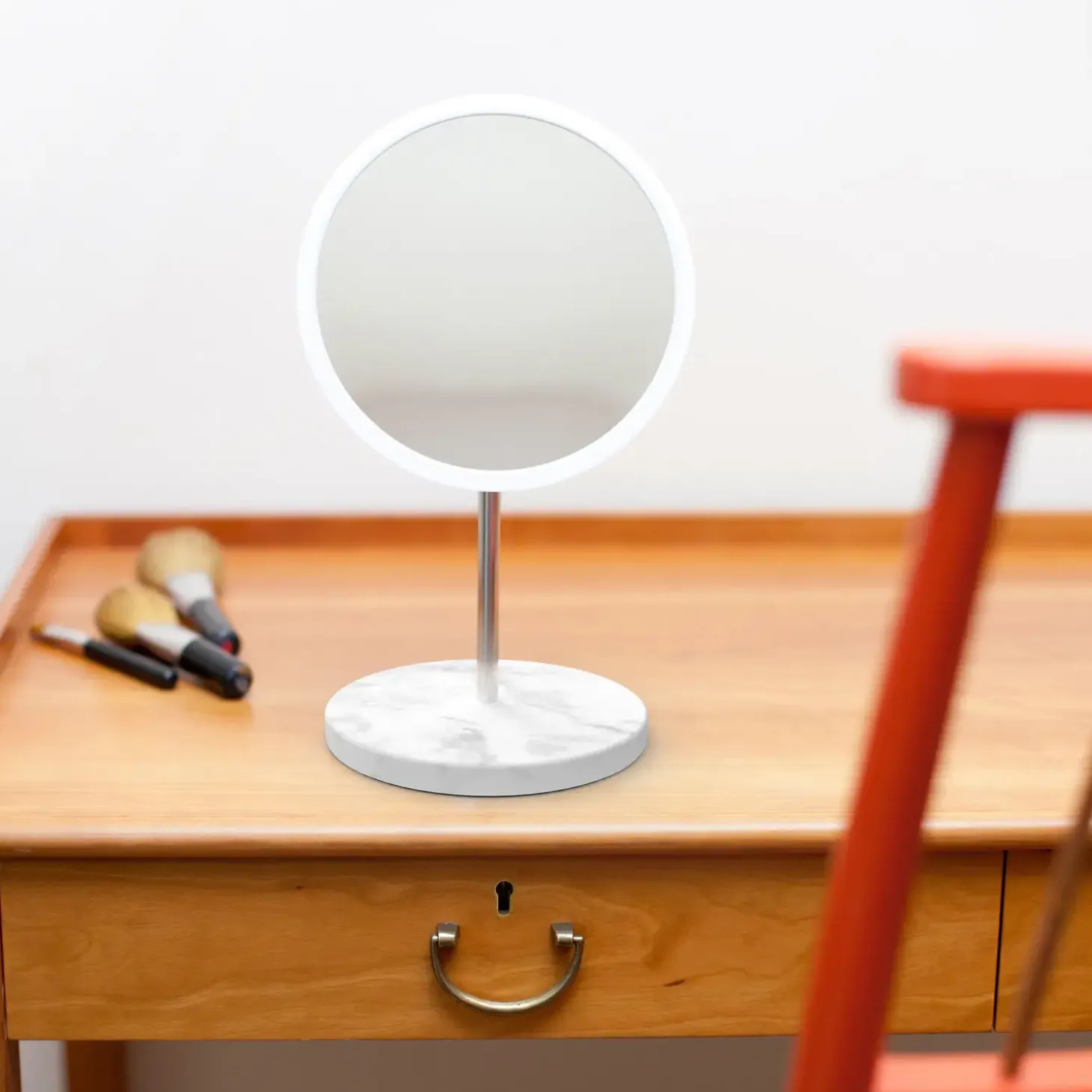 Bosign - Aftageligt Make-up spejl X10. Bordmodel - Hvid