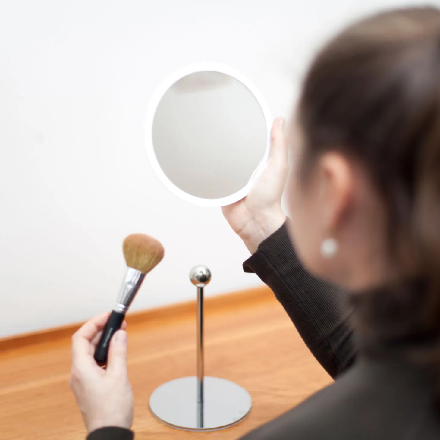 Bosign - Aftageligt Make-up spejl X5. Bordmodel - Hvid