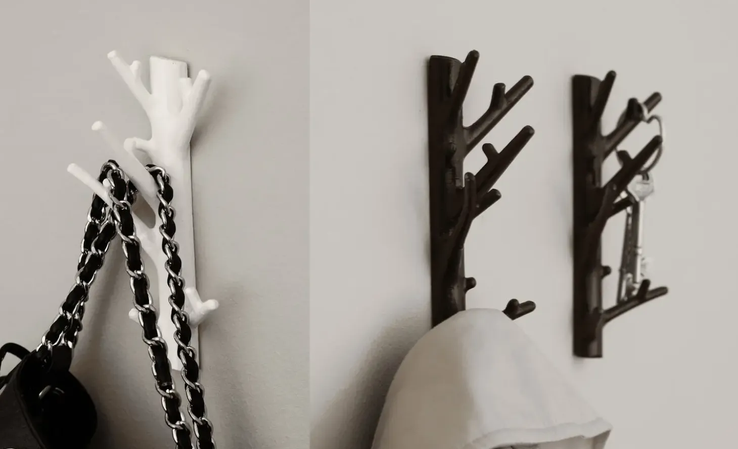 Bosign - knage - Branch - medium - hvid