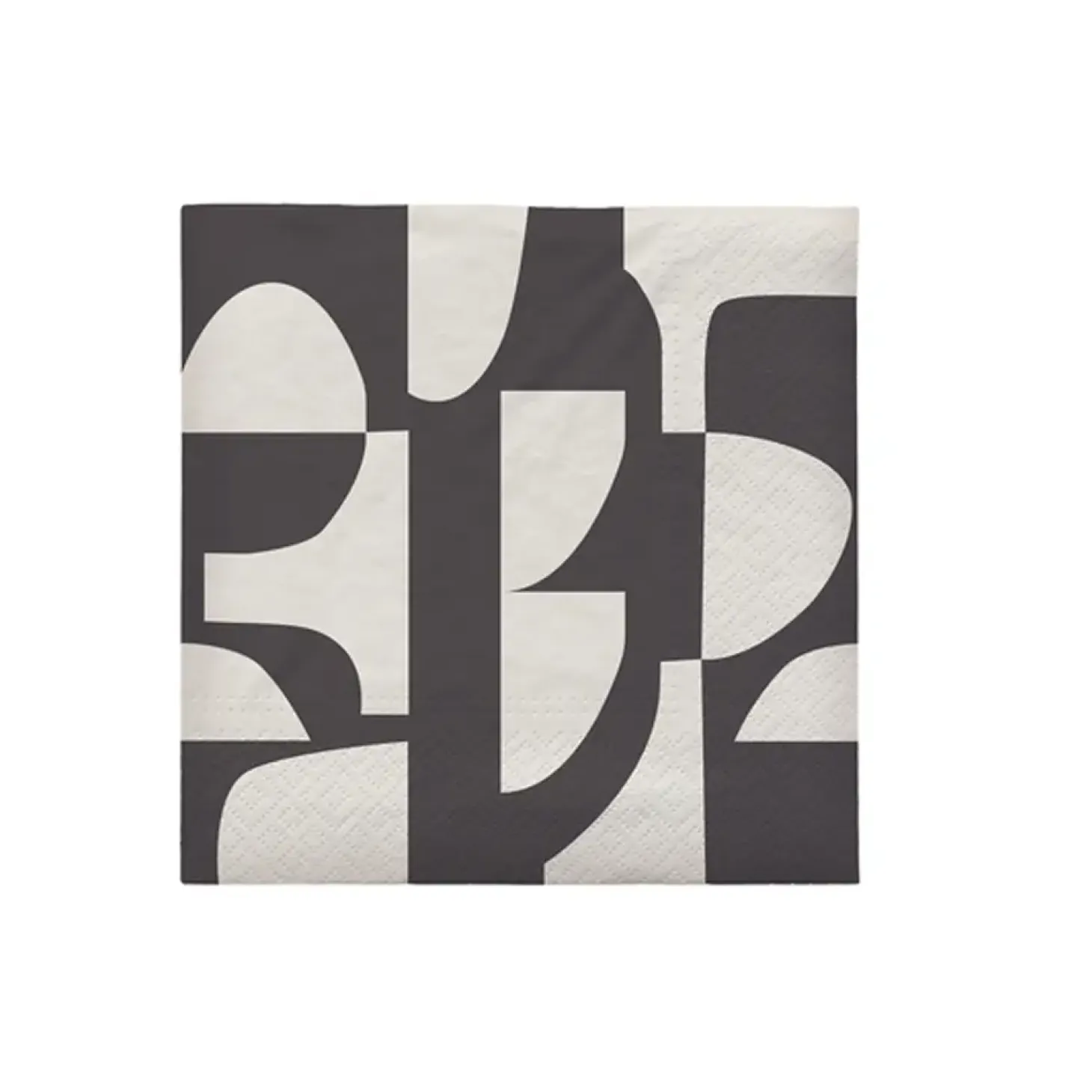 Broste Copenhagen - Papirservietter - Lara - 33x33 cm - Black/Off white