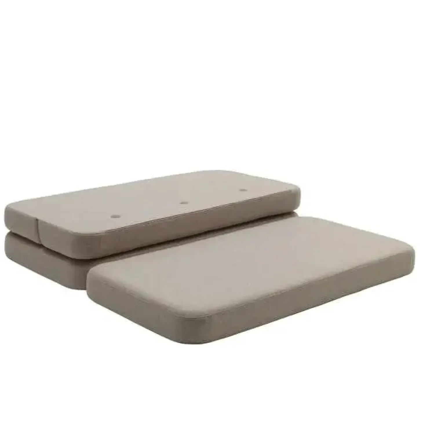 By KlipKlap - KK 3 Fold sofa XL 140 cm - Beige med sandfarvet knapper