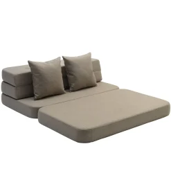 By KlipKlap - KK 3 Fold Sofa 120cm - Sand med sand farvet knapper