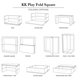 By klipklap - KK Play Fold - Square - multi grå m. grå