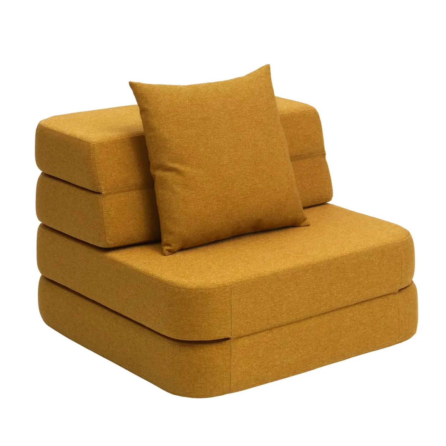 by KlipKlap - Sofa - KK 3 Fold Sofa Single Soft - Mustard w. Mustard - Gul