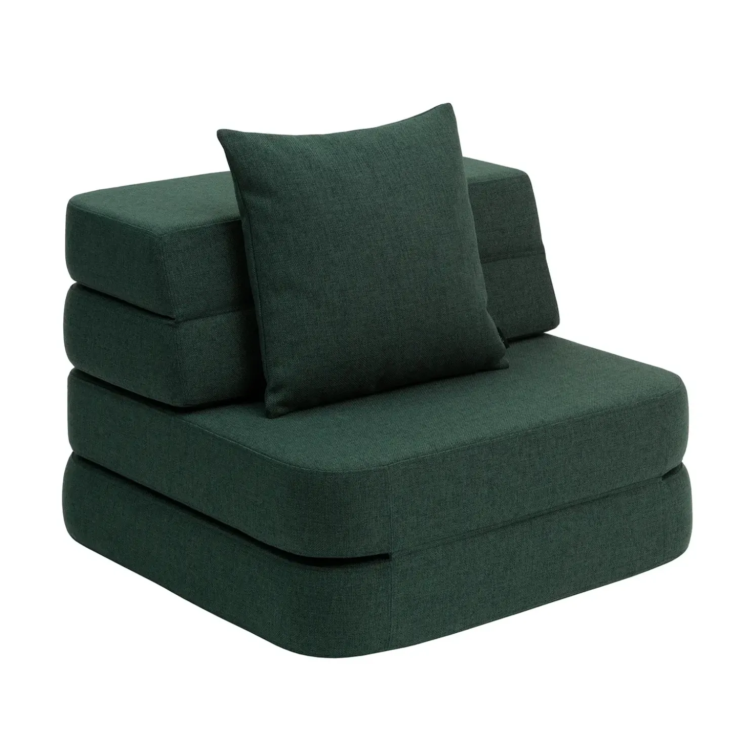 by KlipKlap - Sofa - KK 3 Fold Sofa Single - Grøn - Deep Green w. Light Green