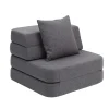 by KlipKlap - Sofa - KK 3 Fold Sofa Single - Blue Grey w. Grey - Blå/Grå