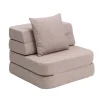 by KlipKlap - Sofa - KK 3 Fold Sofa Single Soft - Soft Rose w. Rose - Rosa