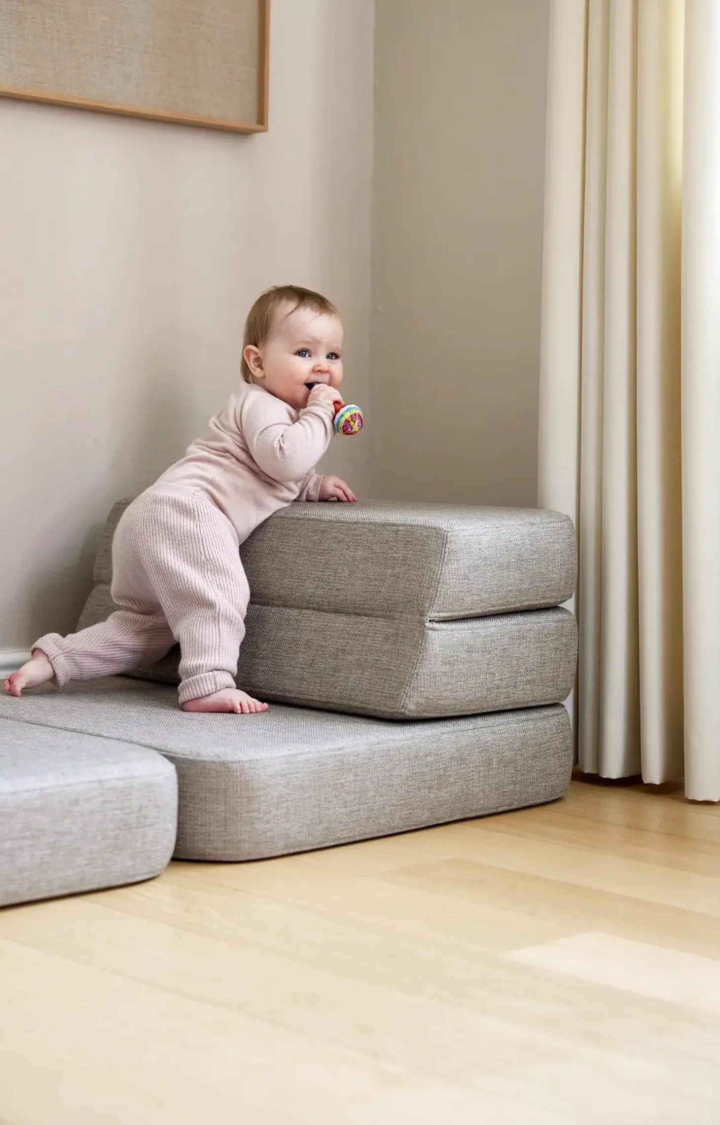 by KlipKlap - Sofa - KK 3 Fold Sofa Single Soft - Soft Rose w. Rose - Rosa